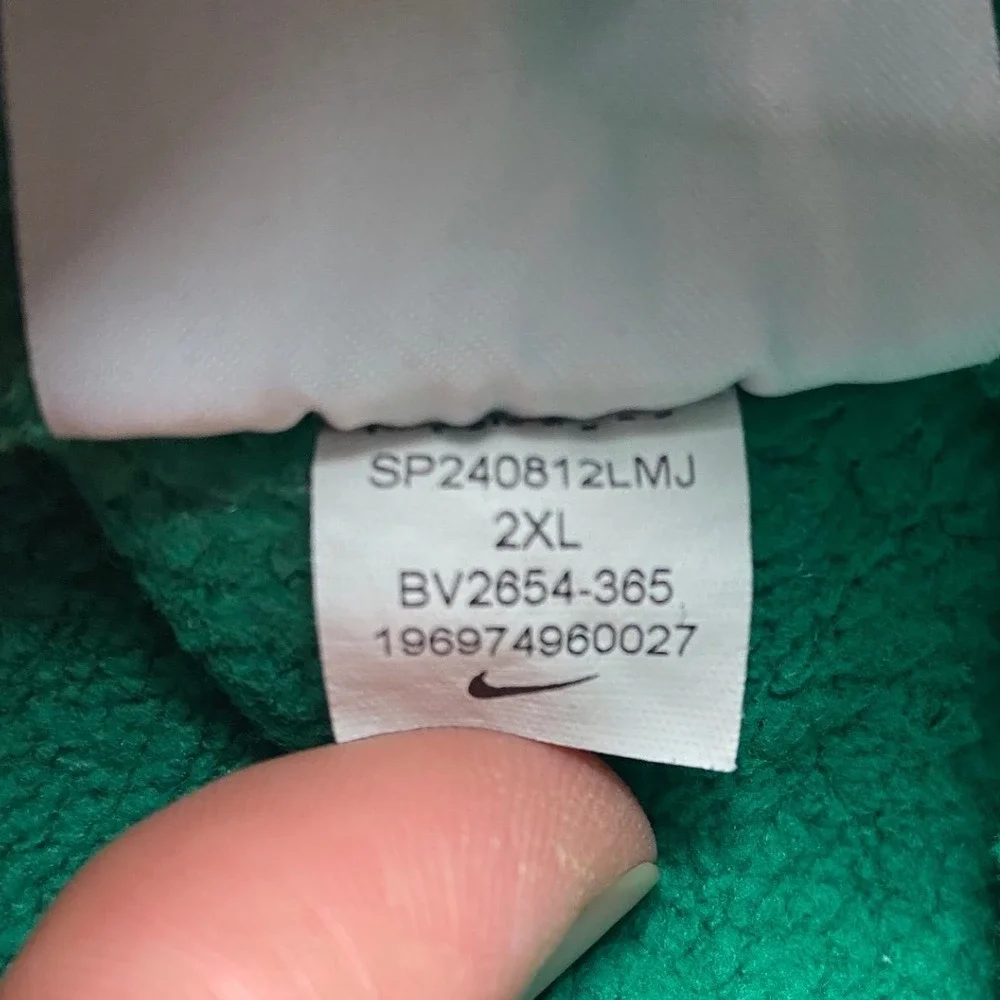 Nike Mens Club Fleece Hoodie Green Pullover Sweatshirt BV2654-365 XXL